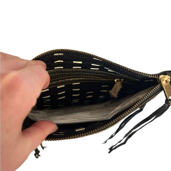 NWT Rebecca Minkoff Suede Metallic Crossbody Bag - Picture 4 of 7